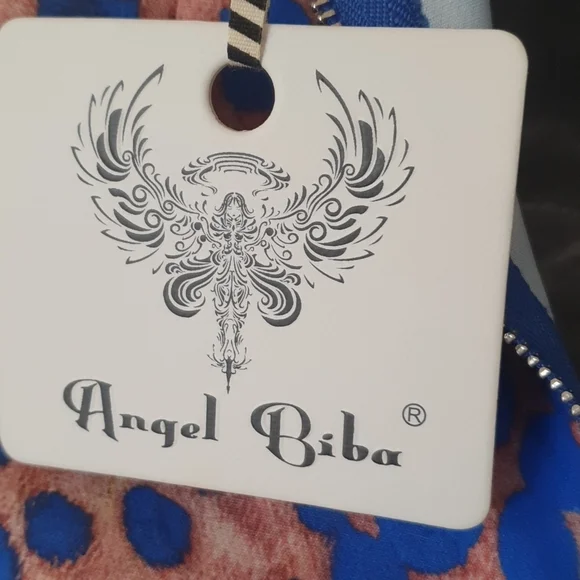 Angel Biba NEW Size 6 Dress Blue Tan RRP $69 - Picture 8 of 10